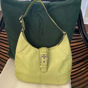 Coach Rare Green Hampton Hobo Bag-like new!
